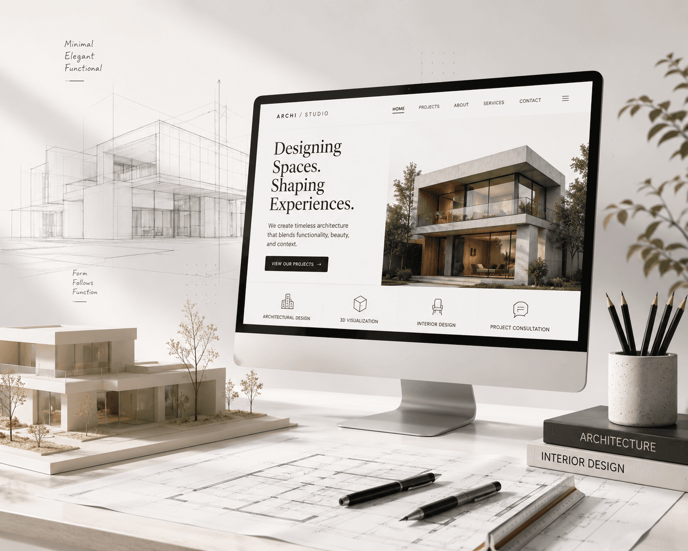 Architects website design example